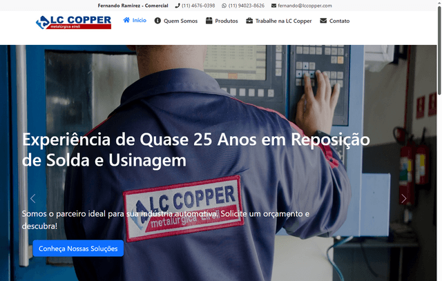 Thumbnail do projeto Site para LcCopper