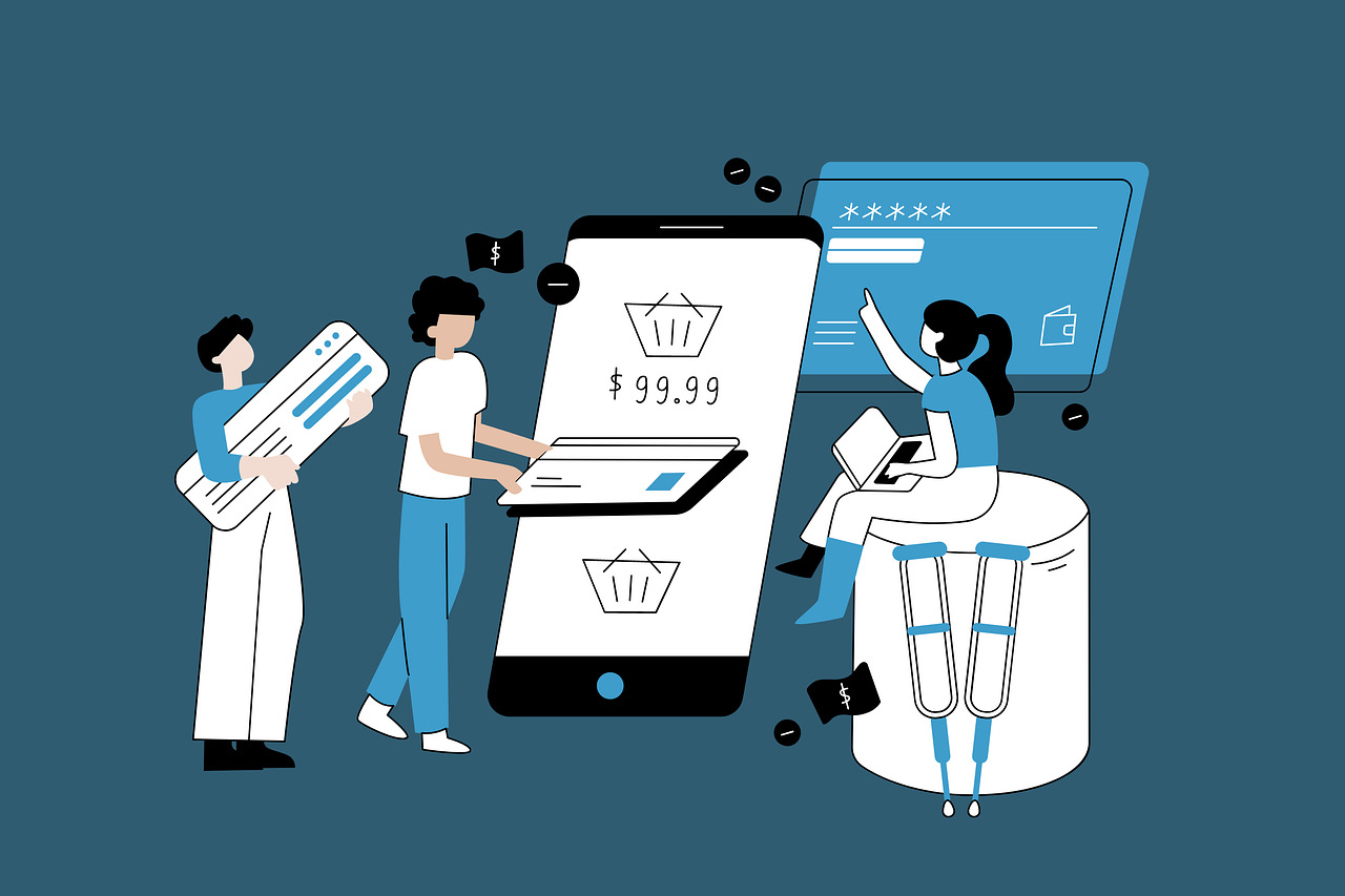 Engrenagens e ferramentas sobre a tela de um site